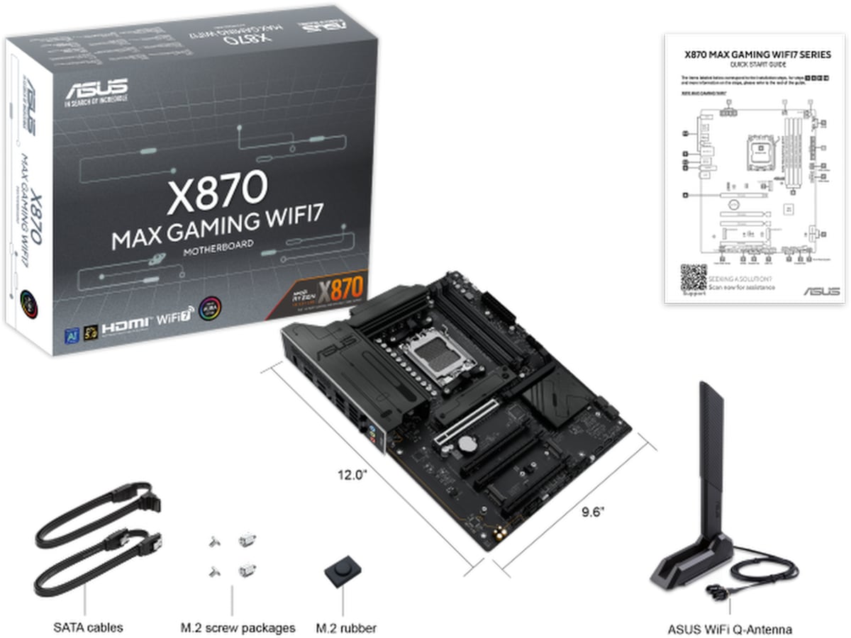 ASUS X870 MAX GAMING WIFI7 Hovedkort AMD Socket