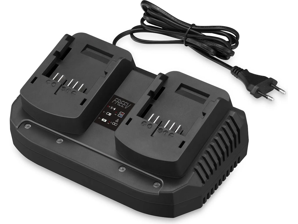 Freev 20V-system dobbel batterilader Tilbehør til snøfresere