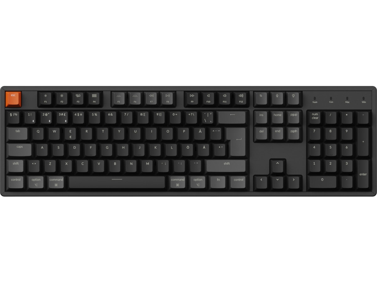 Keychron K10 V2 RGB Hot Swap QMK Aluminium Super Red trådløst tastatur Gamingtastatur