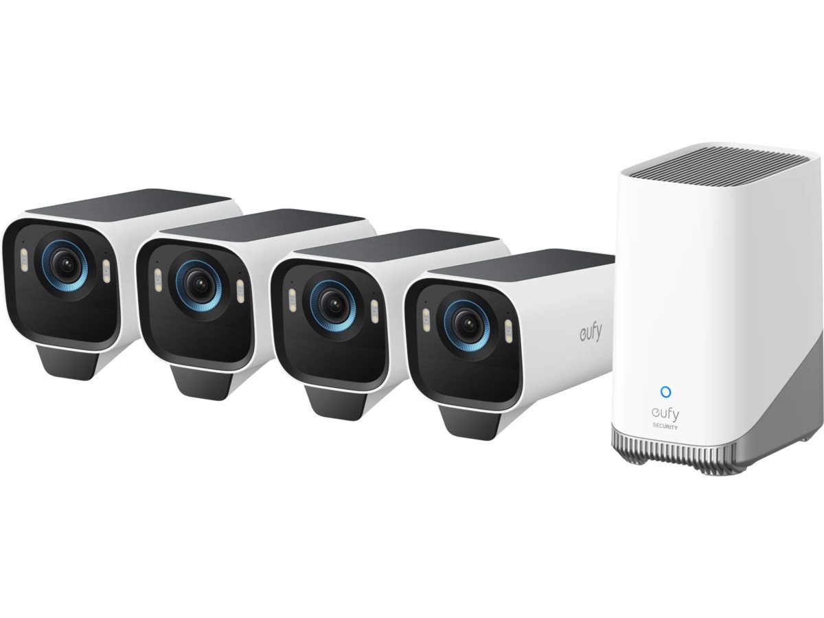 Eufy eufyCam S3 Pro overvåkningskamera Kit 4 pack + HomeBase S380