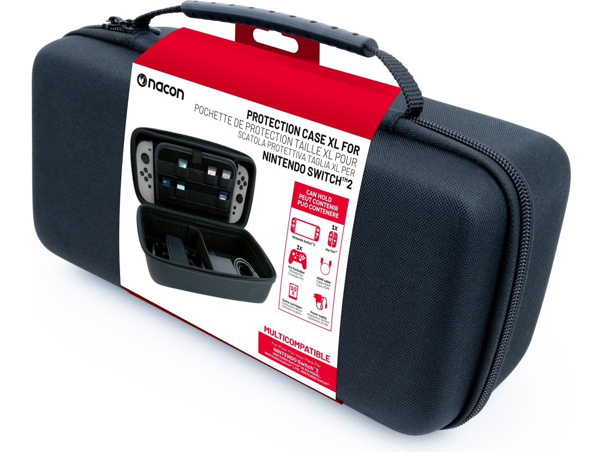 Nacon Hard Case Puch XL for Nintendo Switch 2 (sort) Tilbehør