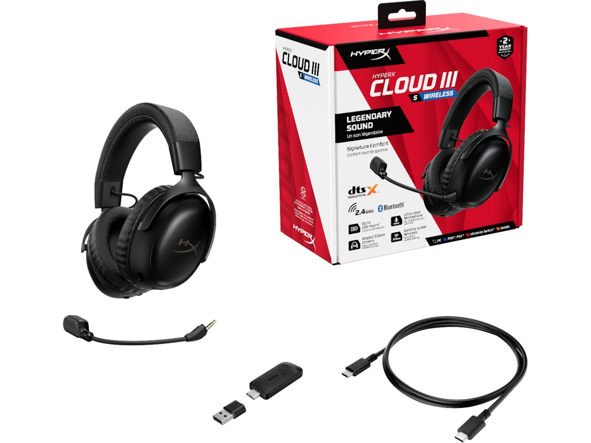 HyperX Cloud III S Trådløst Gaming Headset (sort) Gaming headset