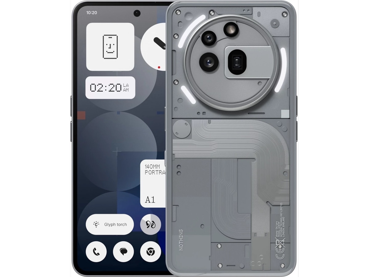 Nothing Phone (3a) Pro 12+256GB (grå) | KomplettBedrift.no