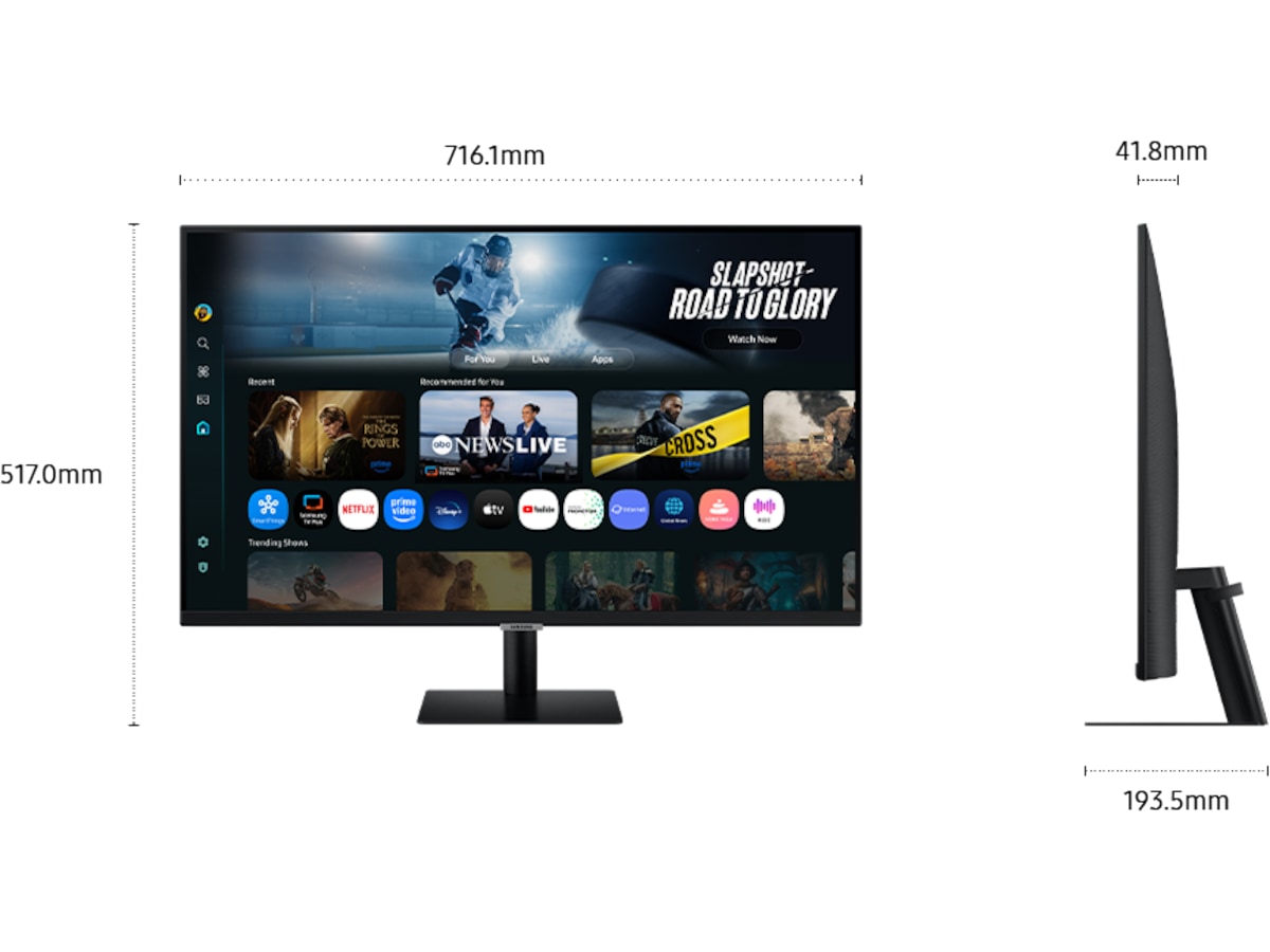 Samsung 32" smart skjerm 32FM702 Skjermer