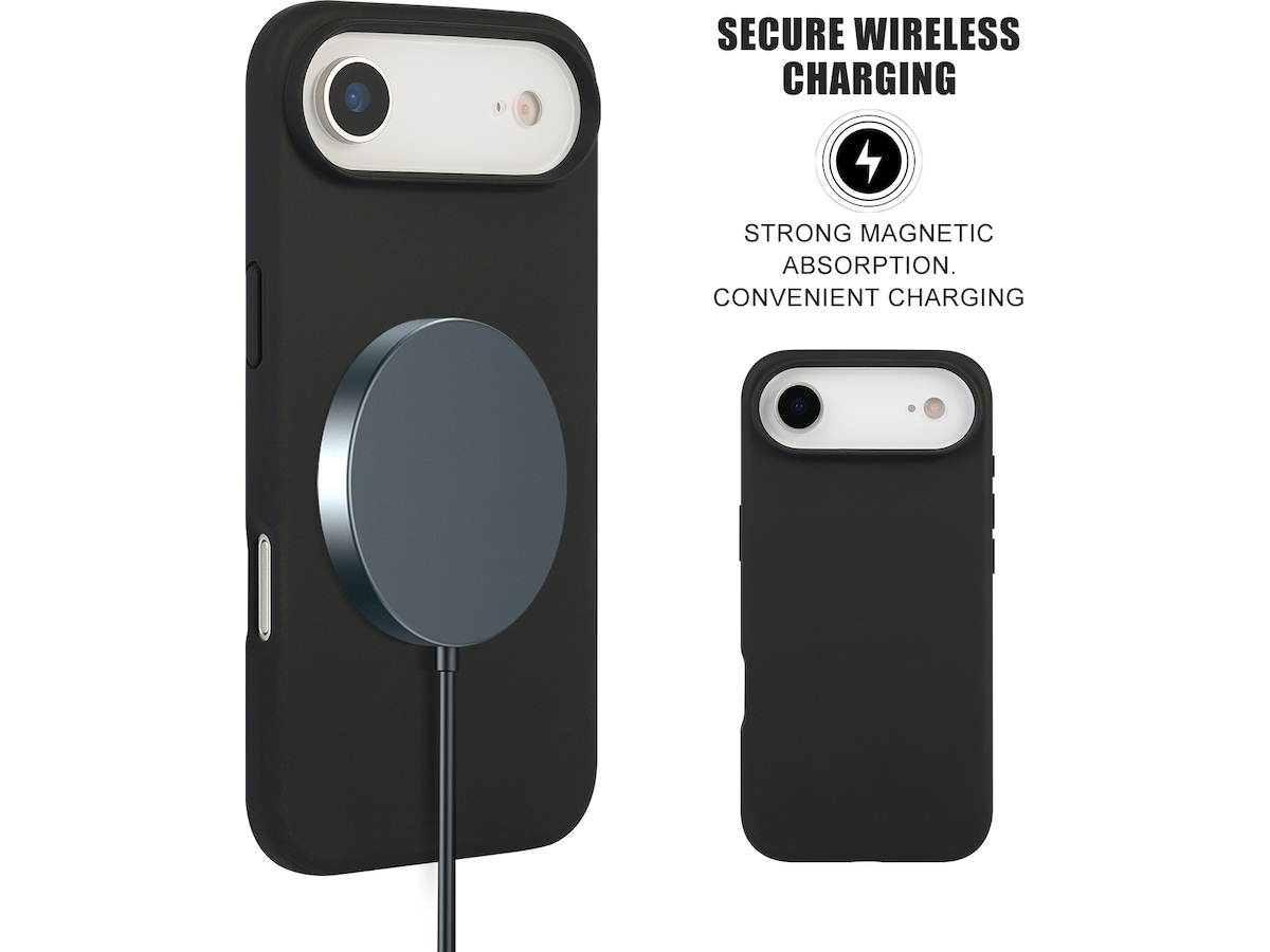iiglo iPhone Air Magnetic Silikondeksel (sort) Deksel til mobiltelefon