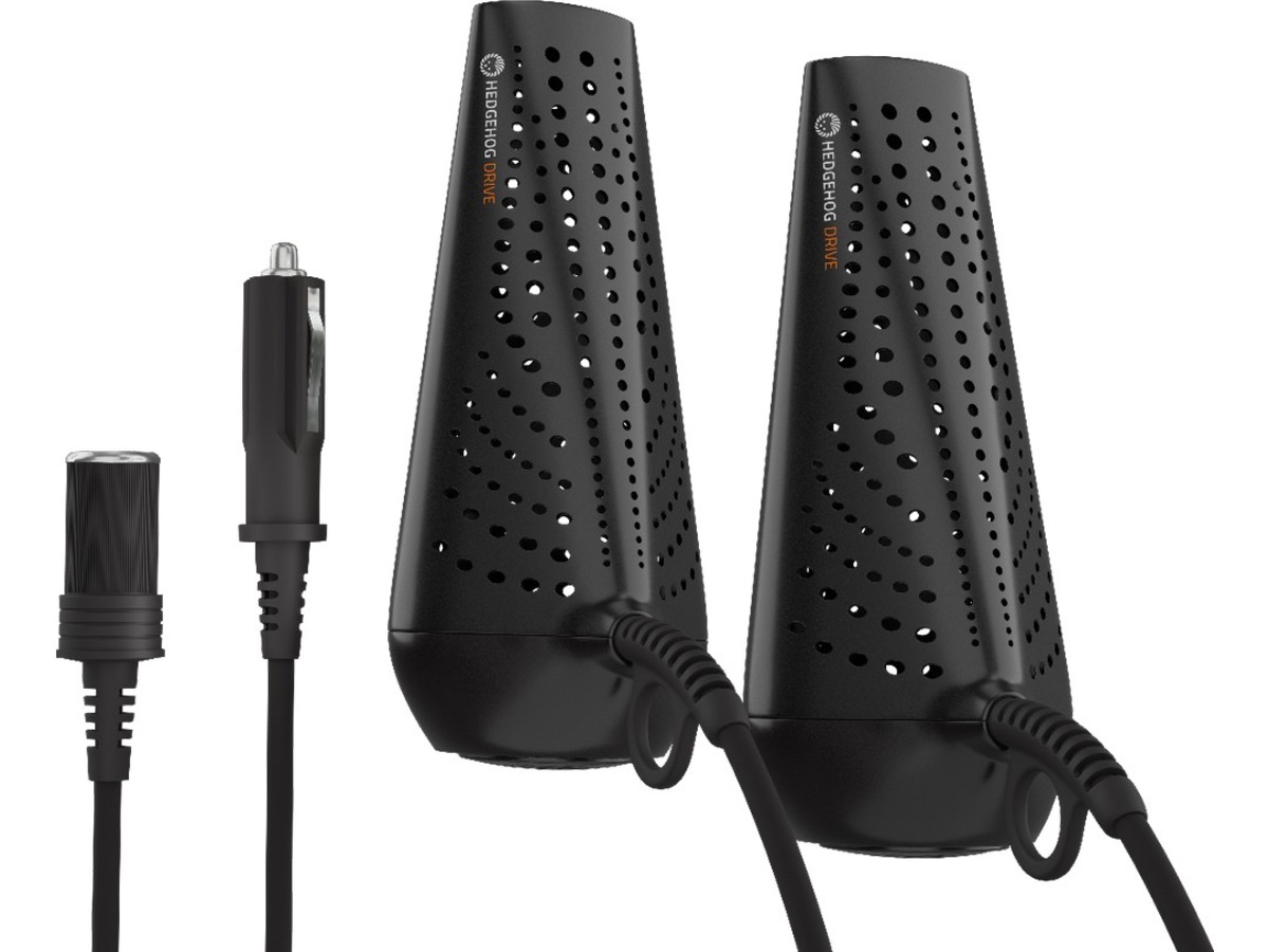 Hedgehog Drive skotørker for bil + adapter (sort) Skotørkere