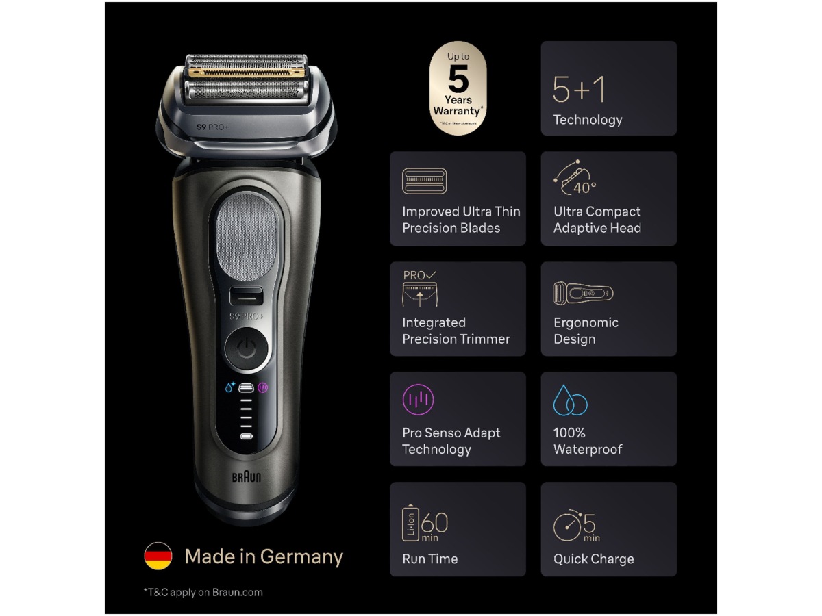 Braun Series 9 PRO+ Elektrisk barbermaskin 9675CC Barbermaskiner