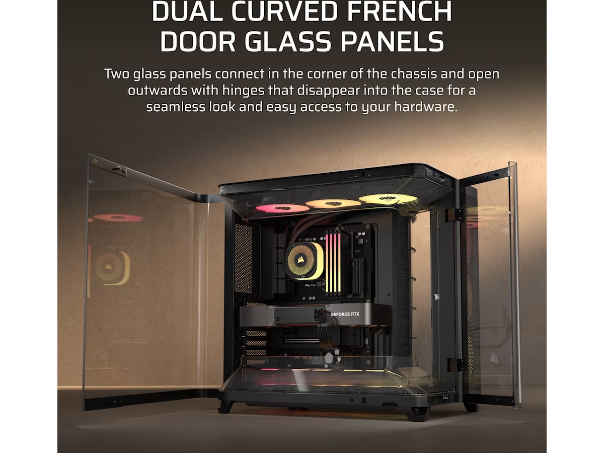 Corsair AIR 5400 RS-R ARGB Triple Chamber Mid Tower (svart) Midi tower