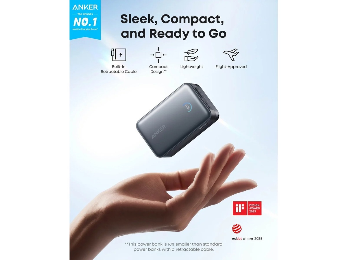 Anker Nano Powerbank 10K 45W (svart) Powerbank