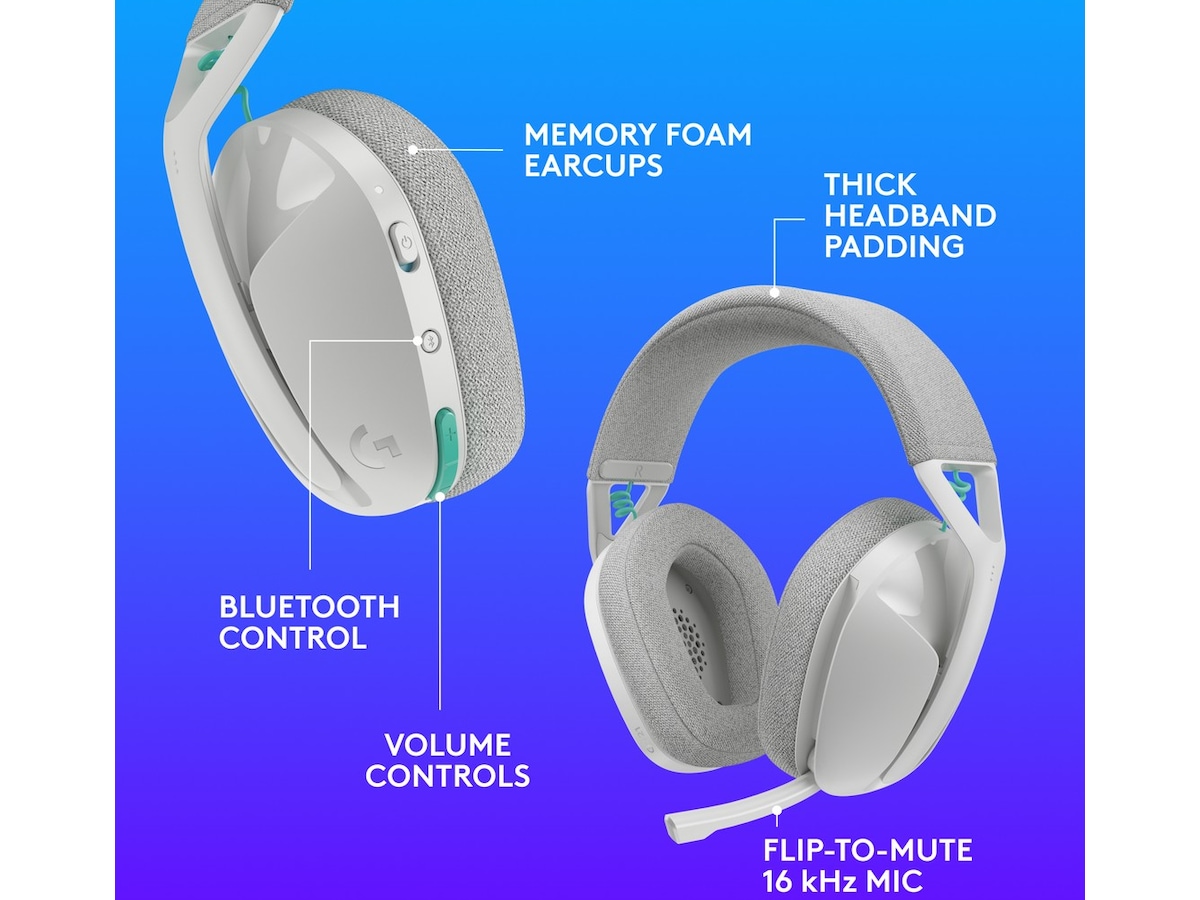 Logitech G321 Lightspeed Trådløs Gaming Headset (hvit) Gaming headset