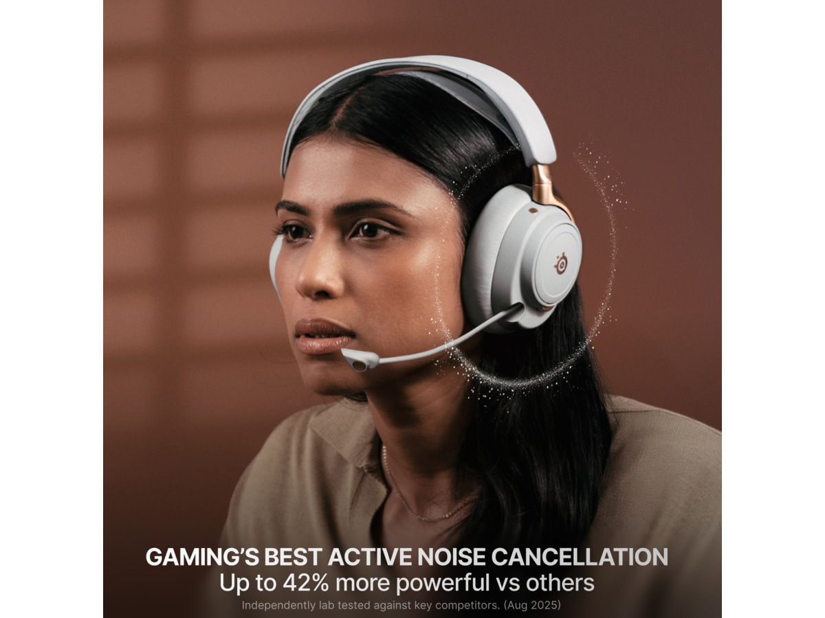 SteelSeries Arctis Nova Elite Trådløst Gamingheadset (salvie og gull) Gaming headset