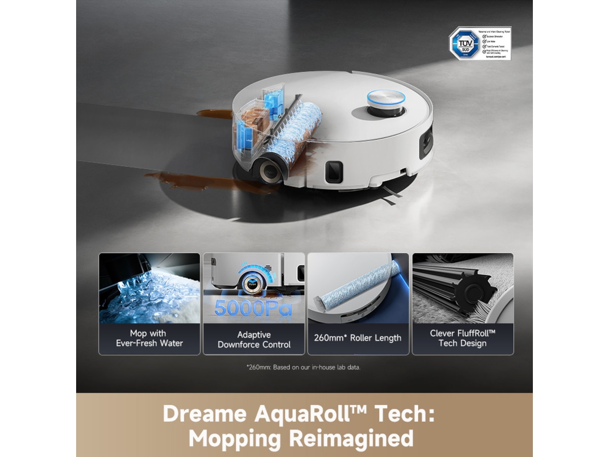 Dreame Aqua10 Ultra Roller Robotstøvsuger (hvit) Robotstøvsugere