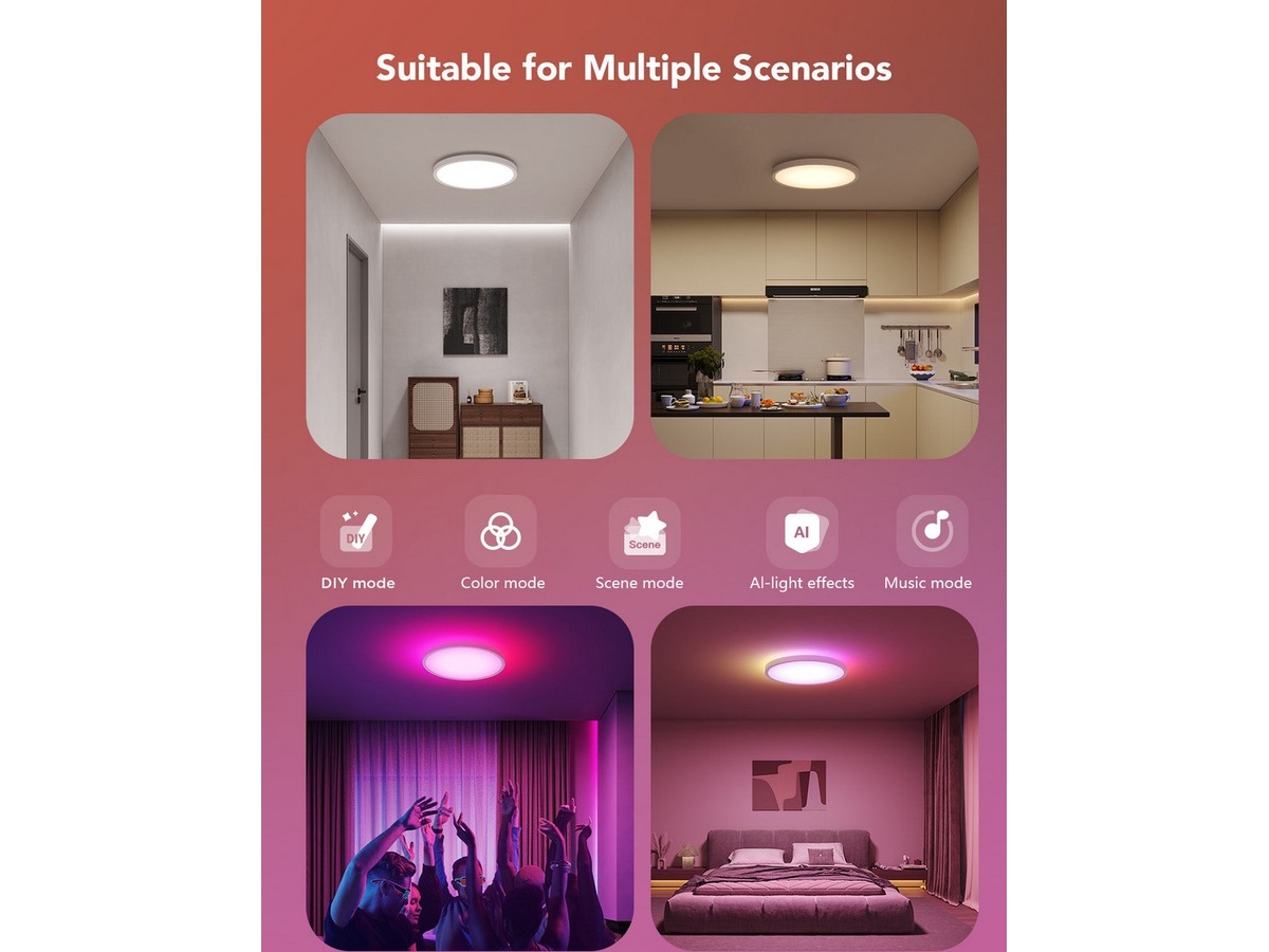 Govee Round Smart Ceiling Light 30 cm Taklampe