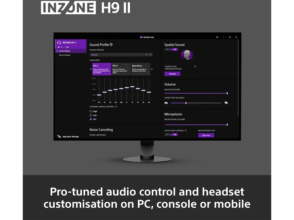 Sony INZONE H9 II Trådløst støydempende hodesett (hvit) Gaming headset