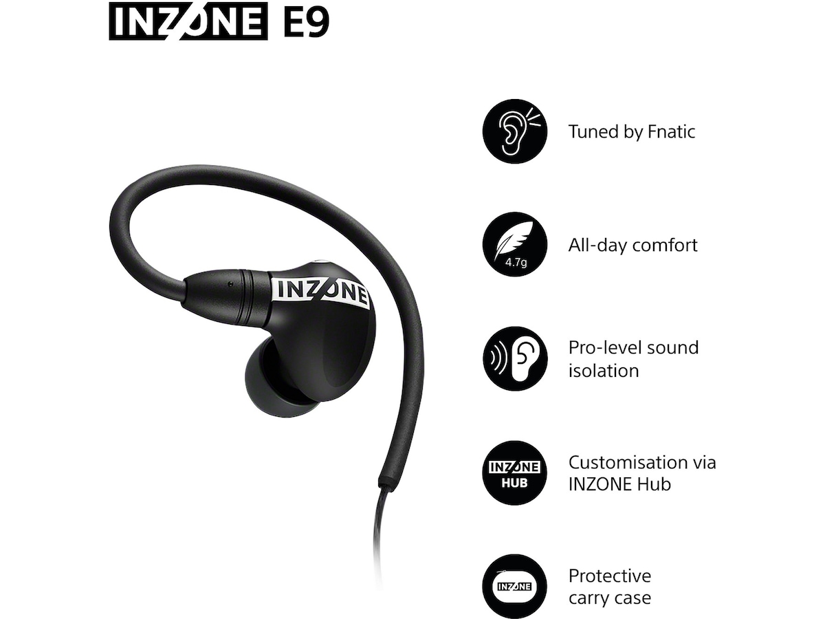 Sony INZONE E9 In-Ear Gaming Ørepropper (svart) Ørepropper