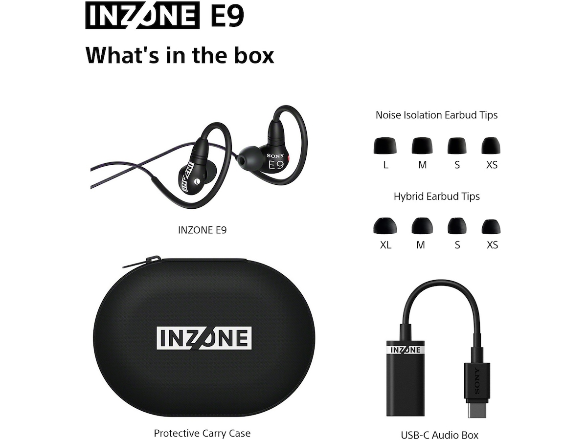 Sony INZONE E9 In-Ear Gaming Ørepropper (svart) Ørepropper