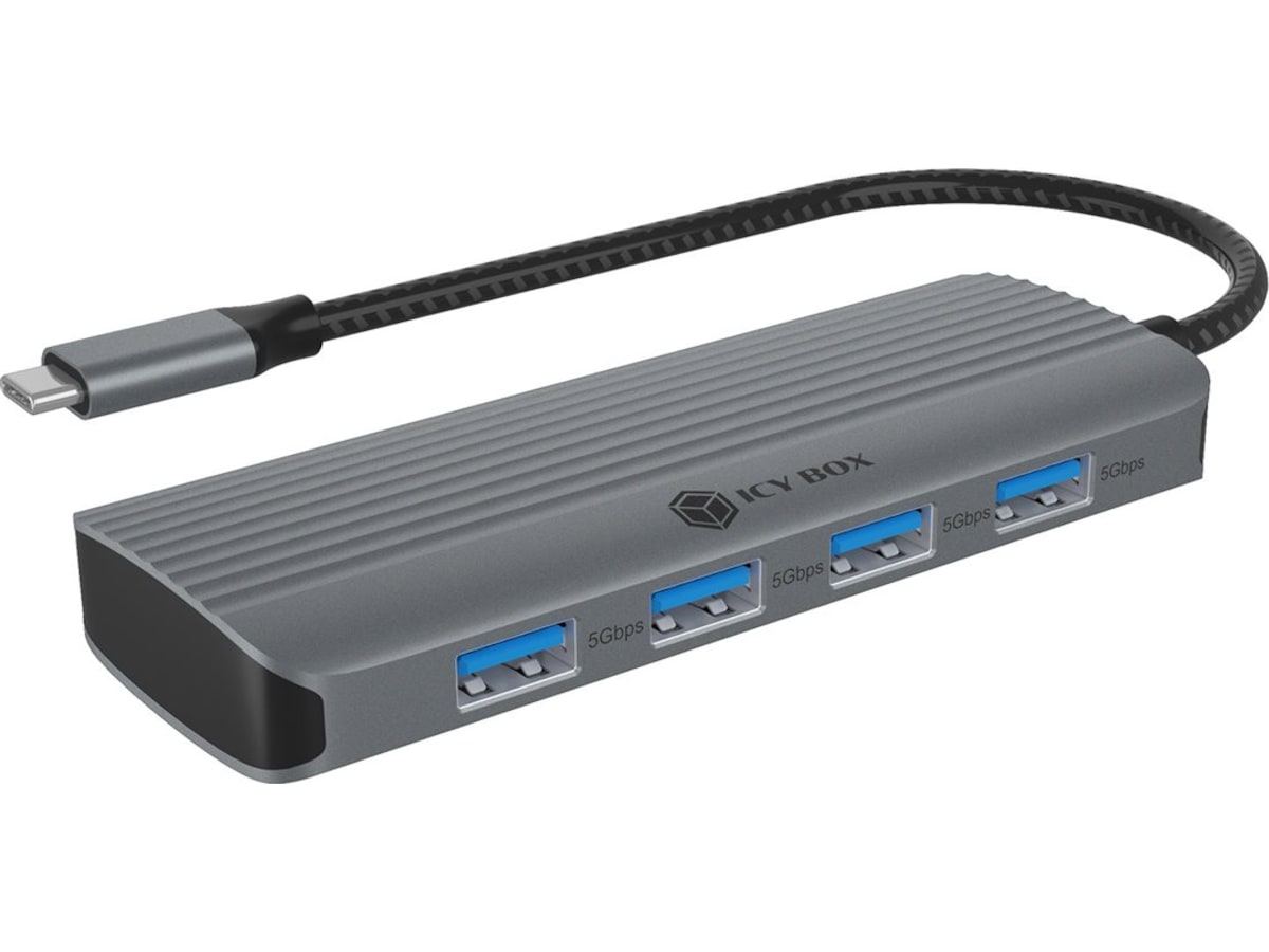 ICY BOX Dokkingstasjon USB-C (grå) Dockingstasjon & USB-HUB