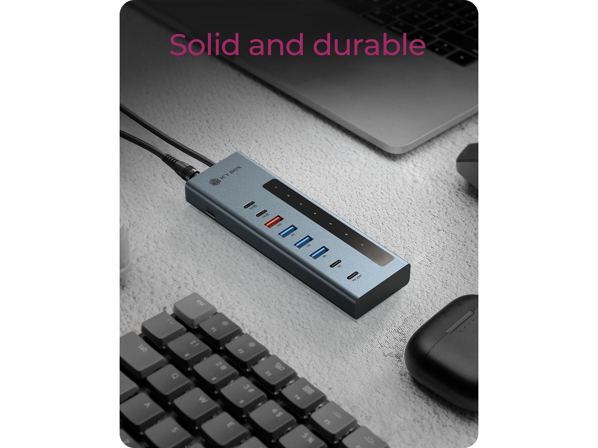 ICY BOX 9-i-1 HUB Dockingstasjon & USB-HUB
