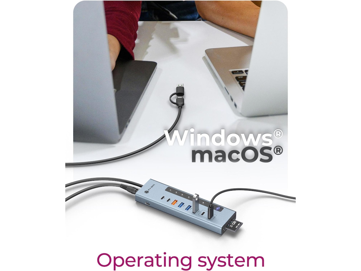 ICY BOX 11-i-1 USB Type-C HUB Dockingstasjon & USB-HUB