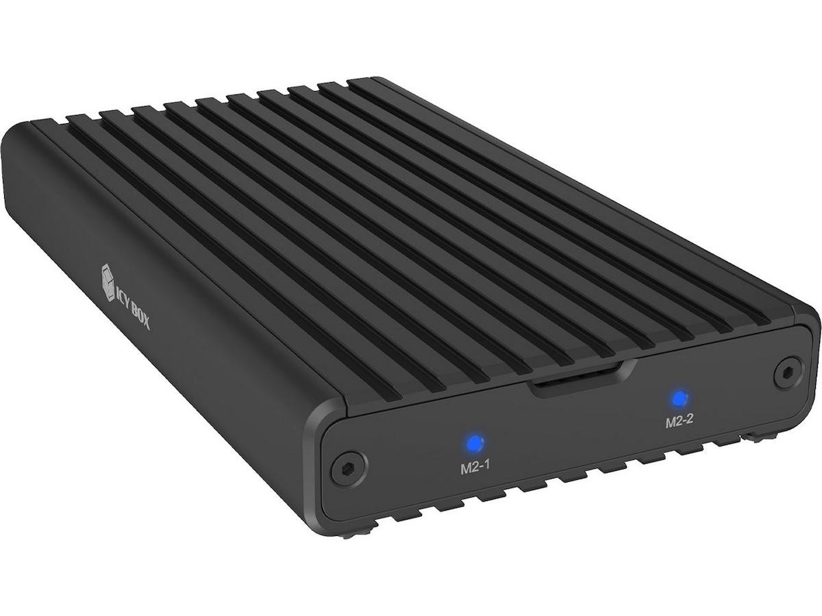 Icy Box 2-bay M.2 PCIe NVMe-kabinett Eksterne kabinetter