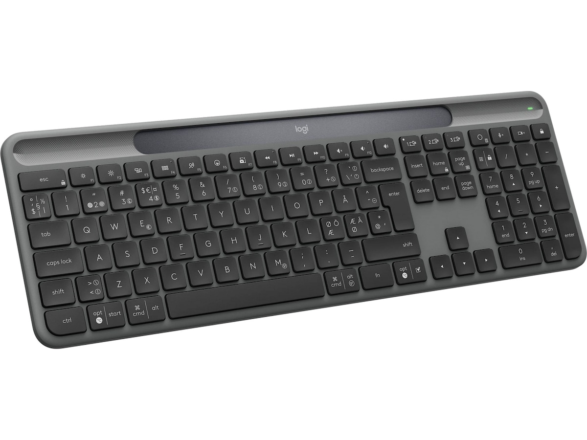Logitech Signature Slim Solar+ Trådløst Tastatur K980 (grafittgrå) Tastatur