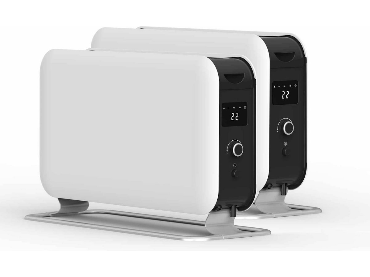 Mill Instant Max gulvovn 2200W Led 2-pakk (hvit) Panelovner