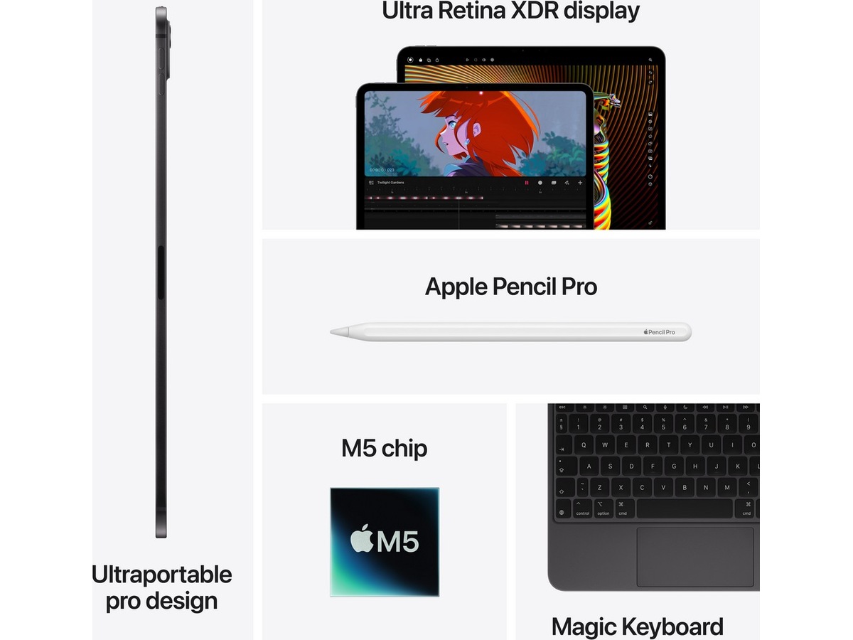 iPad Pro 13" (2025) 2TB WiFi (stellarsvart) Nettbrett / iPad