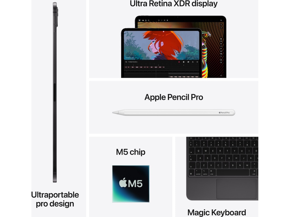 iPad Pro 11" (2025) 256GB 5G (stellarsvart) Nettbrett / iPad