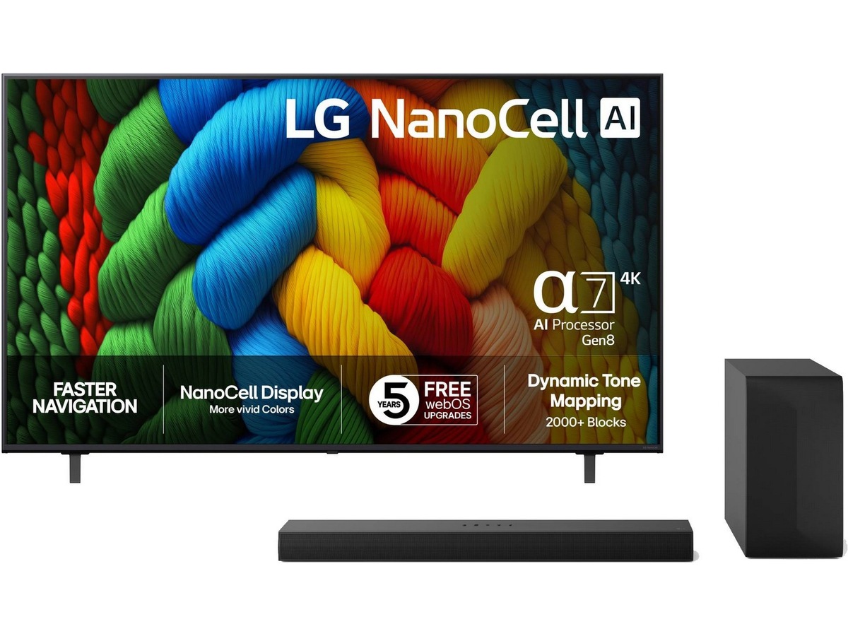 LG 65" NANO80 AI 4K NanoCell Smart TV (2025) 60 - 69 tommer TV