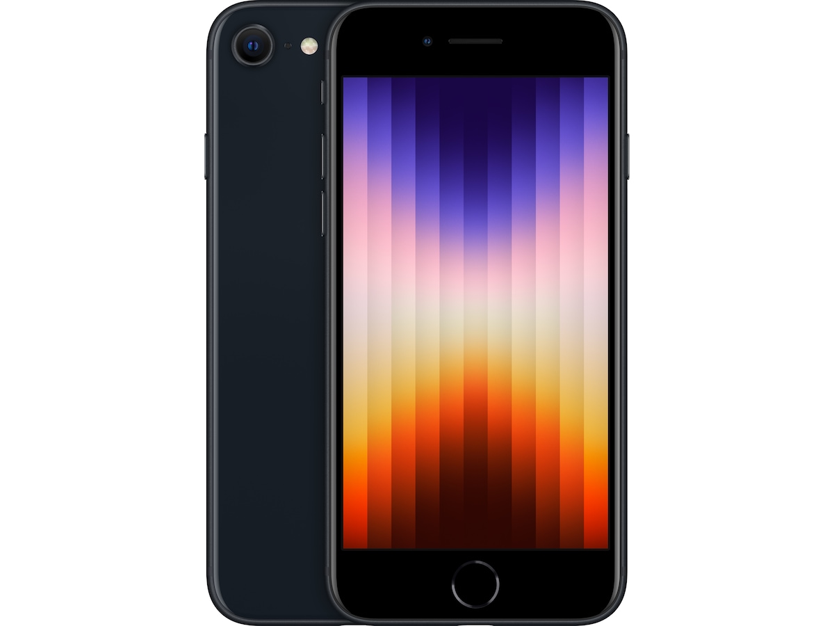 Apple iPhone SE (2022) 64GB (sort) - Gradering B Mobiltelefoner
