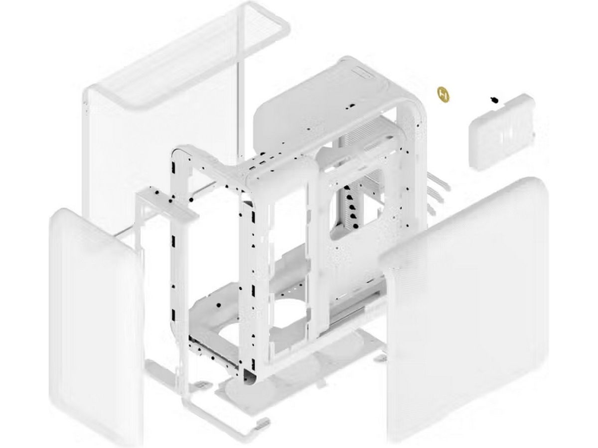 HYTE X50 Air Mid Tower (hvit) Midi tower