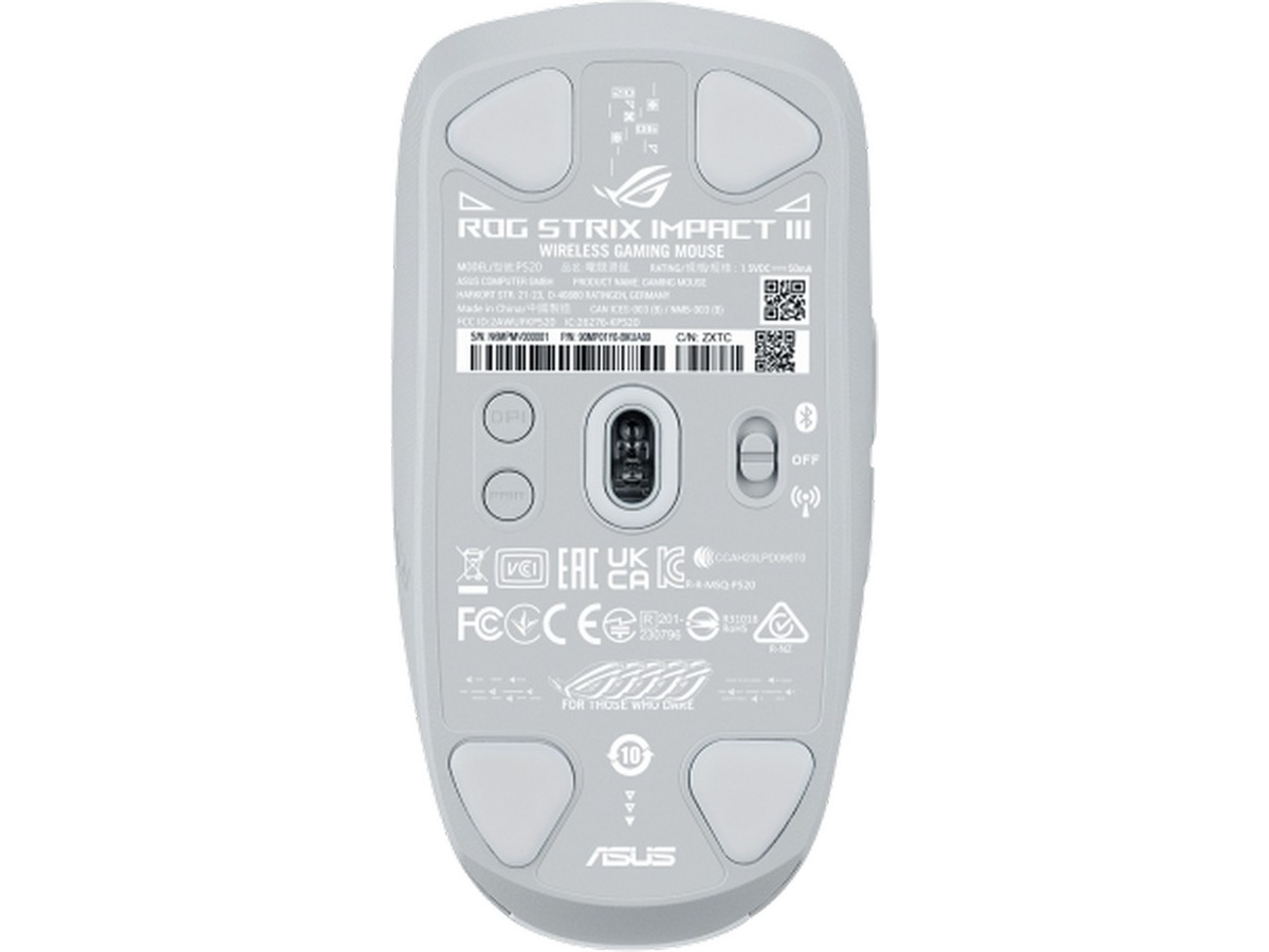 Asus ROG Impact III trådløs gamingmus (hvit) Gamingmus