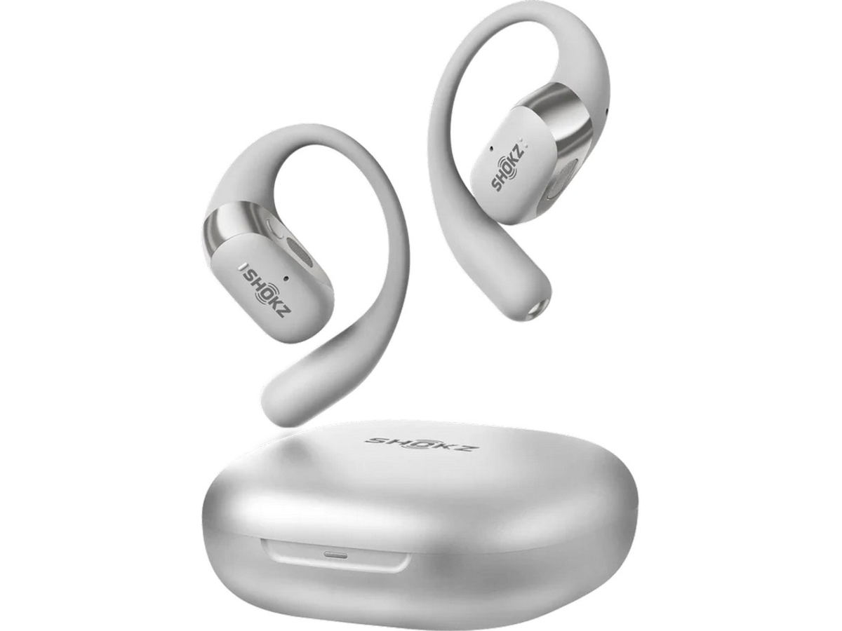 SHOKZ OpenFit 2+ trådløse ørepropper, on-ear (grå) Ørepropper