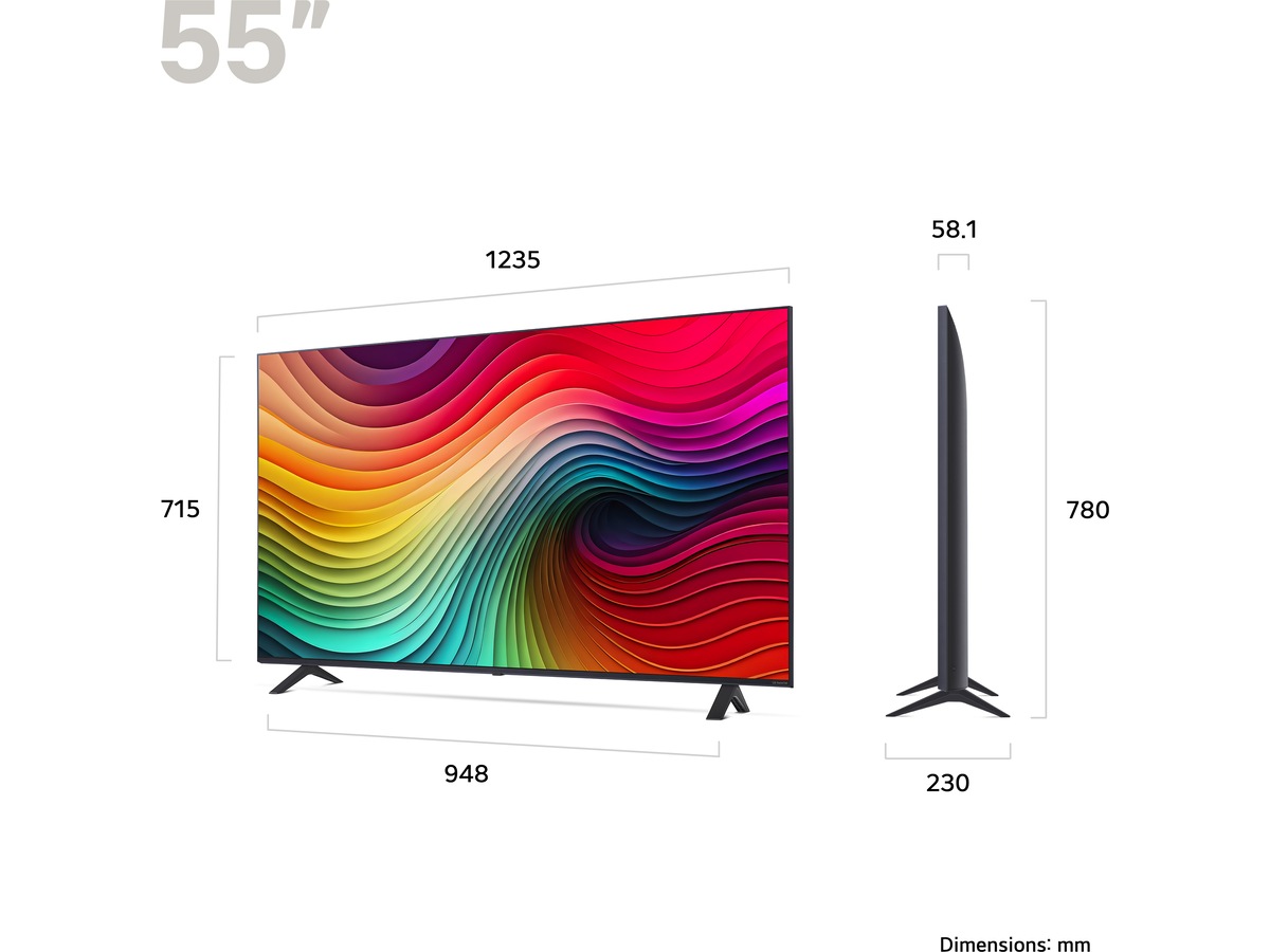 LG 55'' NANO 81 4K TV (2024) 55NANO81T6A -B-Grade Demo TV/projektor