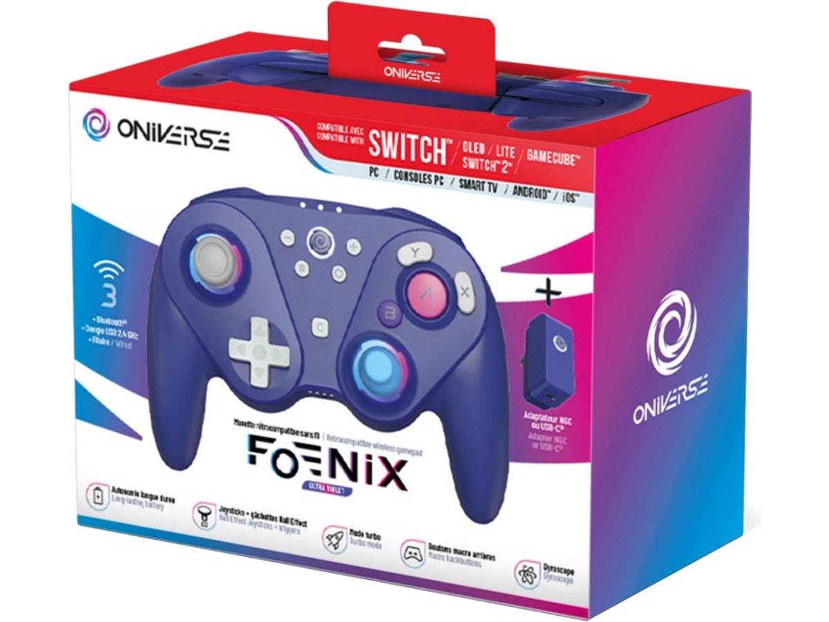 Oniverse Foenix Nintendo Switch 2 trådløs kontroller (fiolett) Tilbehør