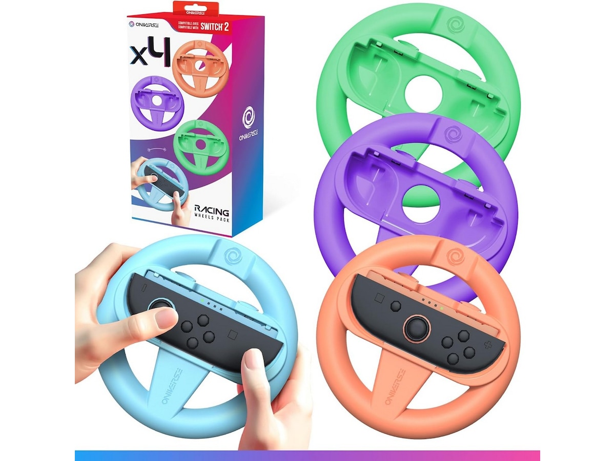 Oniverse 4-pakning racingshjul for Switch 2 Tilbehør