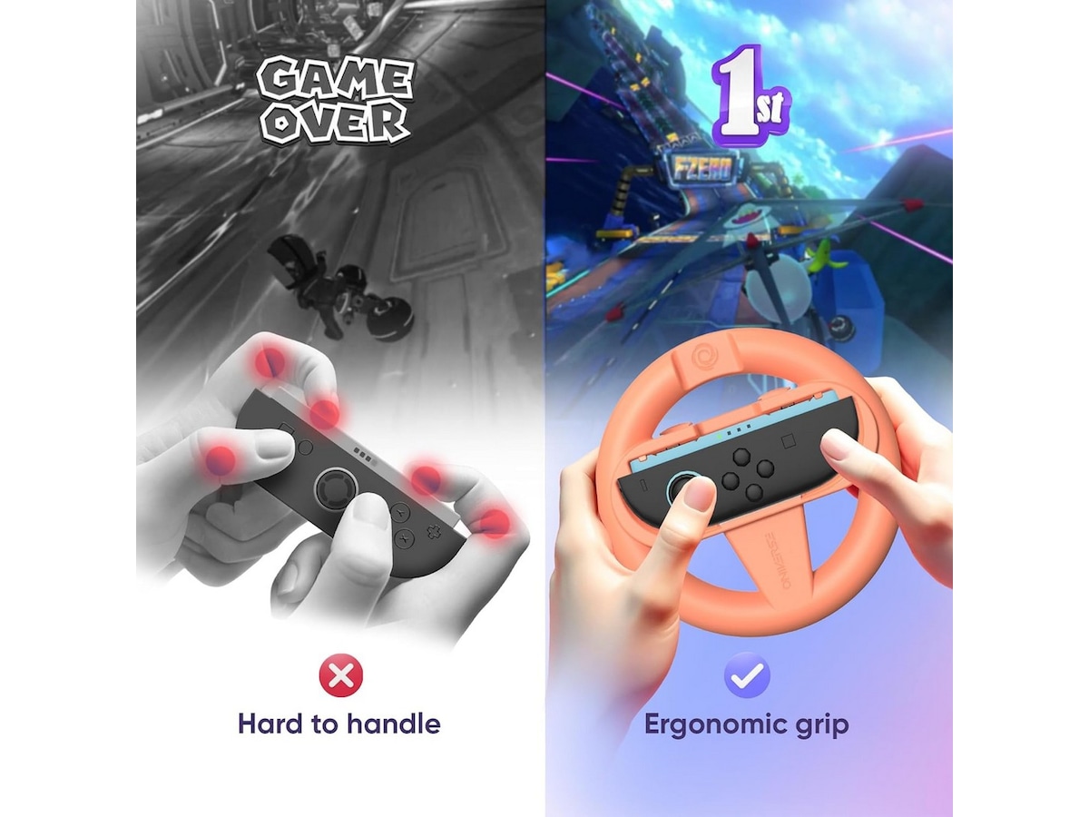 Oniverse 4-pakning racingshjul for Switch 2 Tilbehør