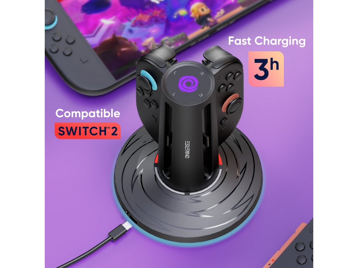 Oniverse Nintendo Switch 2 4 Joy-con ladestasjon Tilbehør