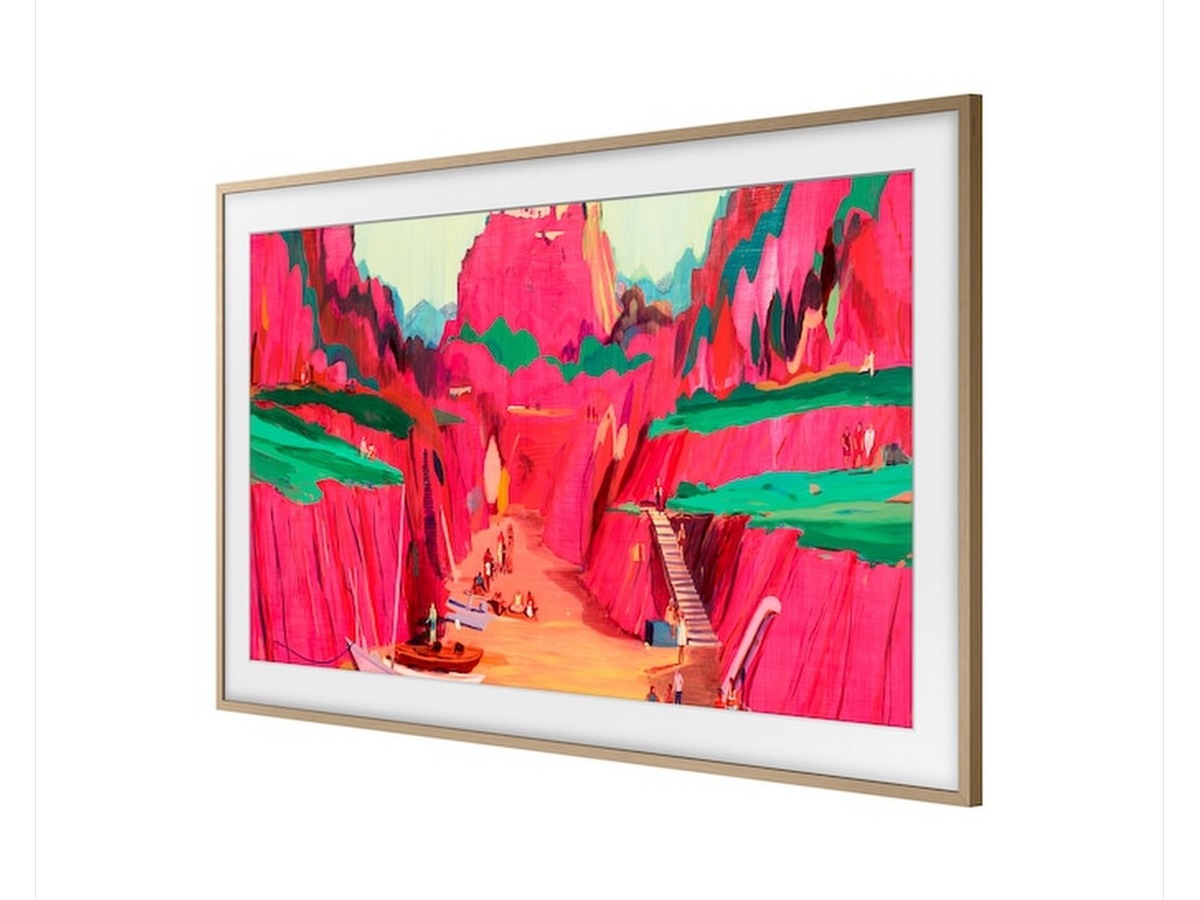 Samsung The Frame Pro 75" LS03FW + ramme Beige Wood 60 - 69 tommer TV