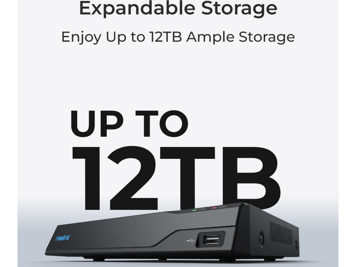 Reolink NVS8-5MB4 NVR med 4 kameraer Overvåkningskameraer