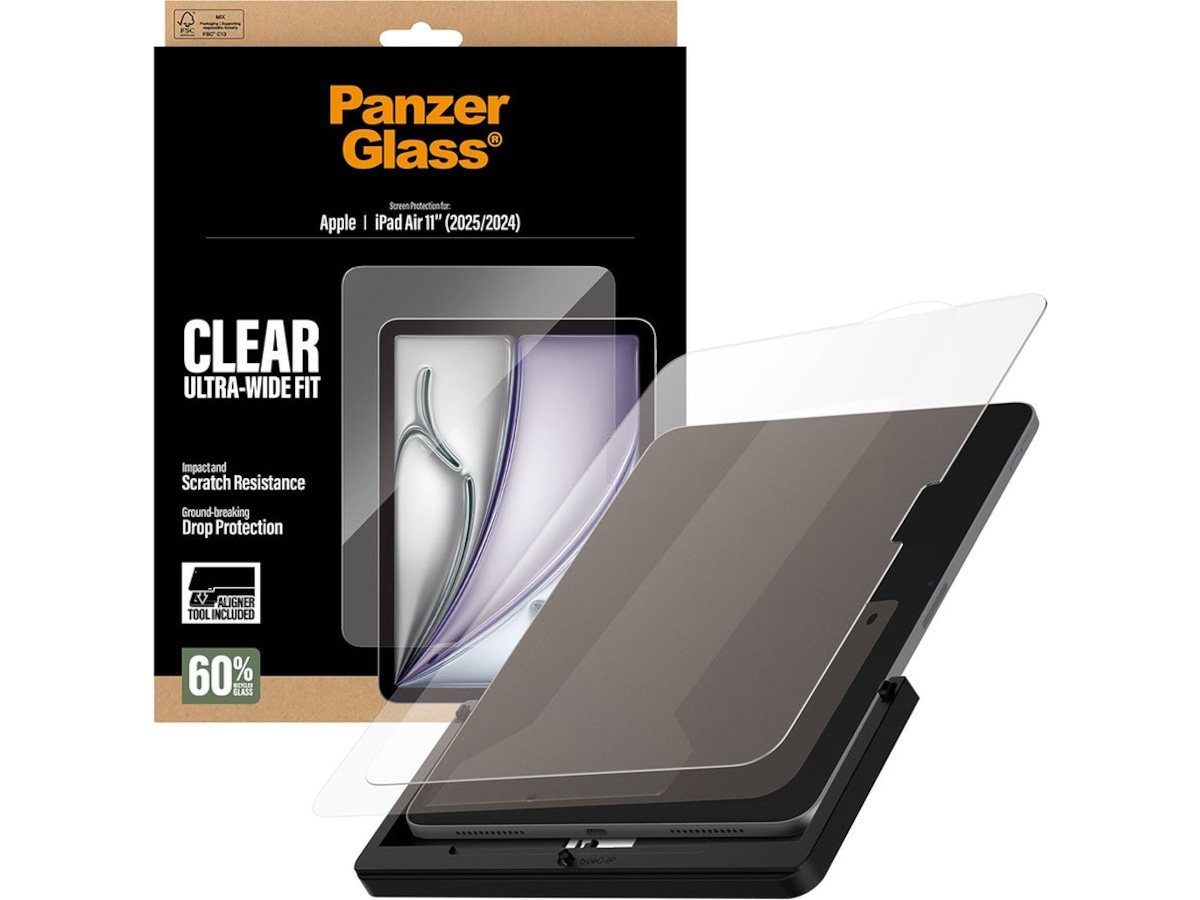 PanzerGlass iPad Air 11" (M2/M3/M4) Fast Fit skjermbeskytter Skjermbeskyttelse nettbrett