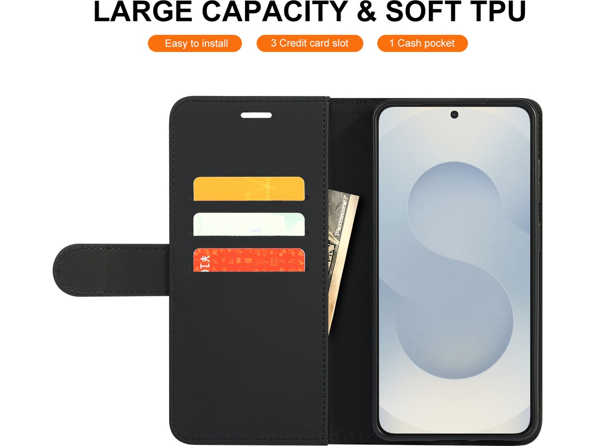 iiglo Galaxy S26+ Lommebokdeksel (sort) Deksel til mobiltelefon