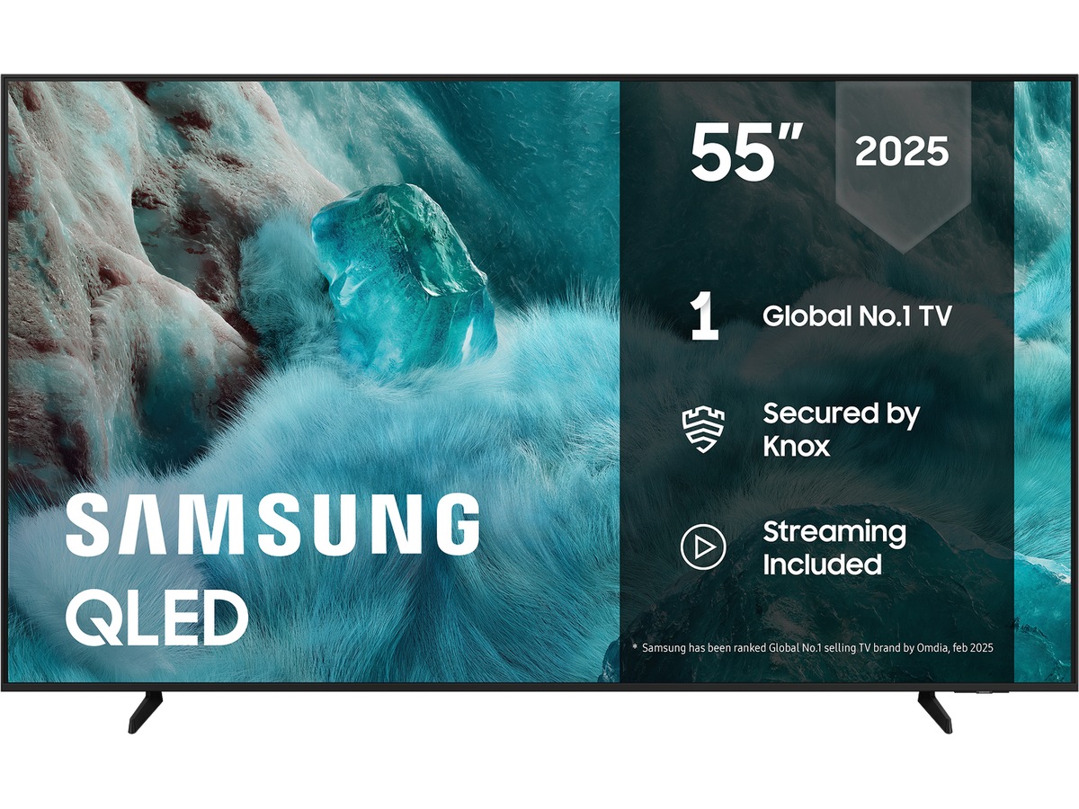 Samsung 55" Q7FA QLED 4K Smart-TV (2025) + lydplanke 50 - 59 tommer TV