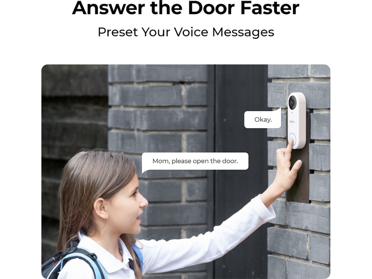 Reolink Video Dørklokke WiFi (svart) Ringeklokker