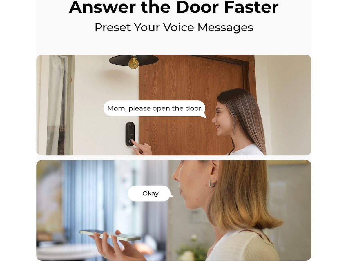 Reolink Video Dørklokke WiFi (svart) Ringeklokker