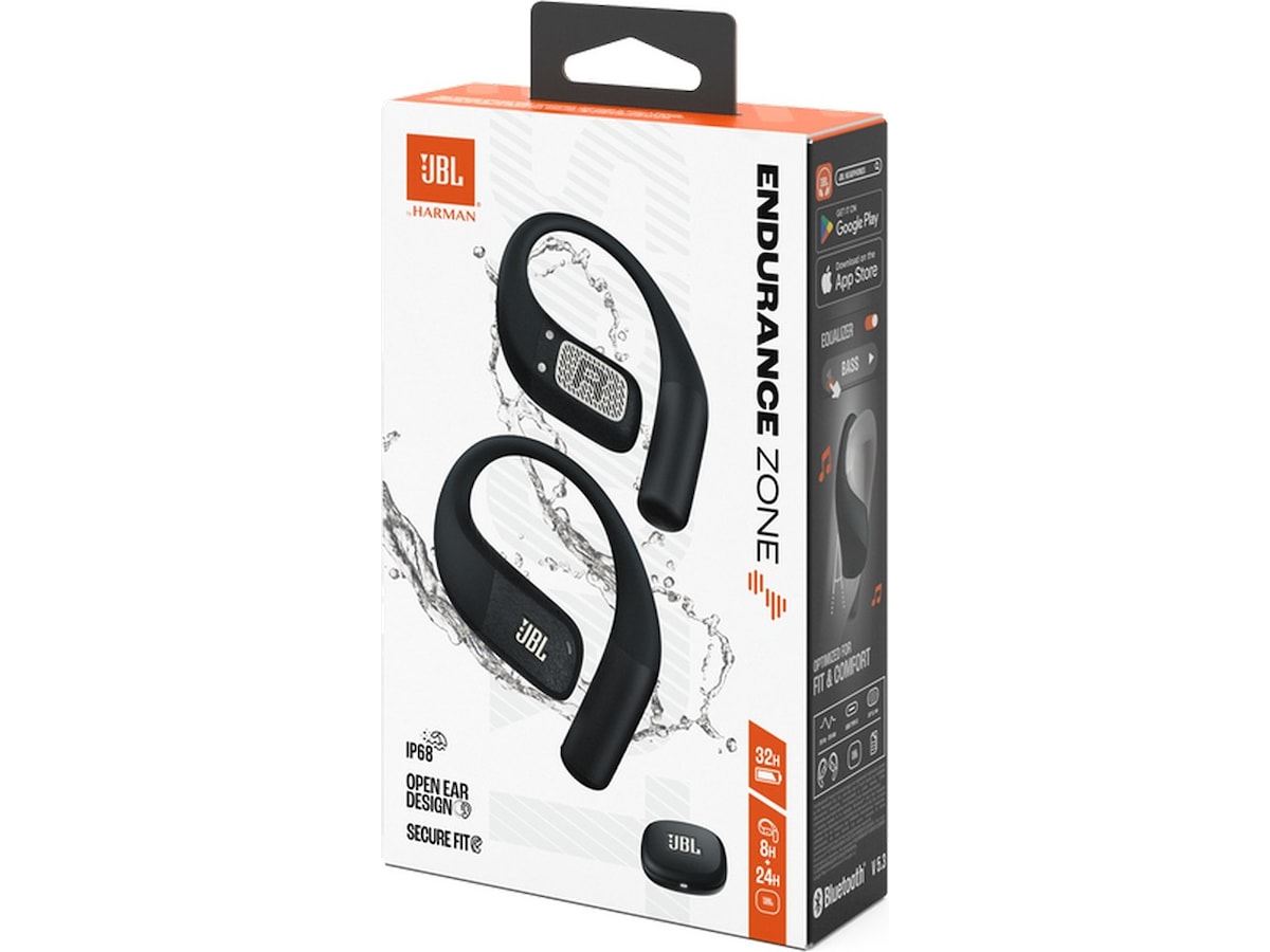 JBL Endurance Zone trådløse ørepropper, open-ear (sort/grå) Ørepropper