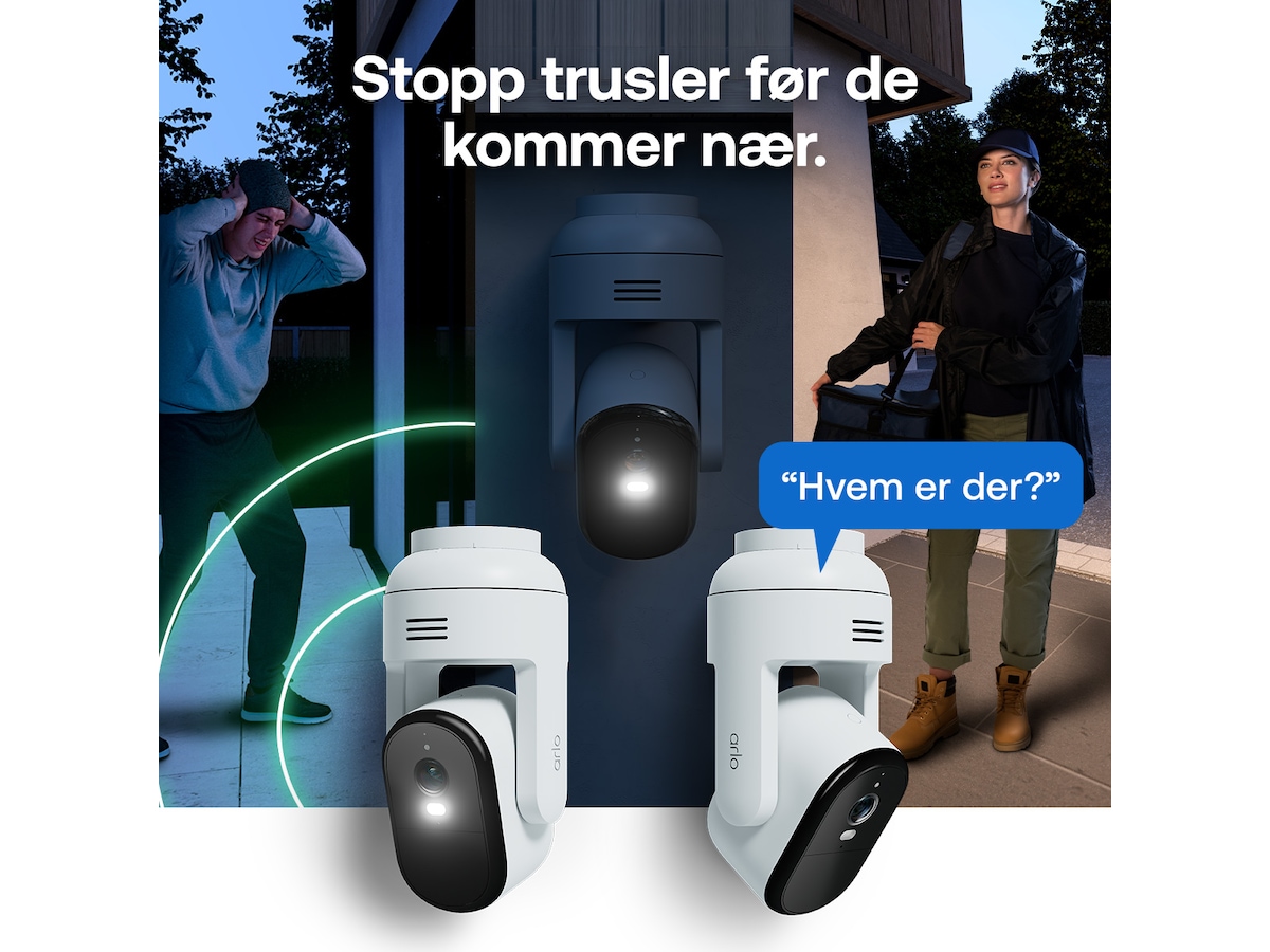 Arlo Essential 3 HD PTZ utendørs overvåkningskamera 2-pack Overvåkningskameraer