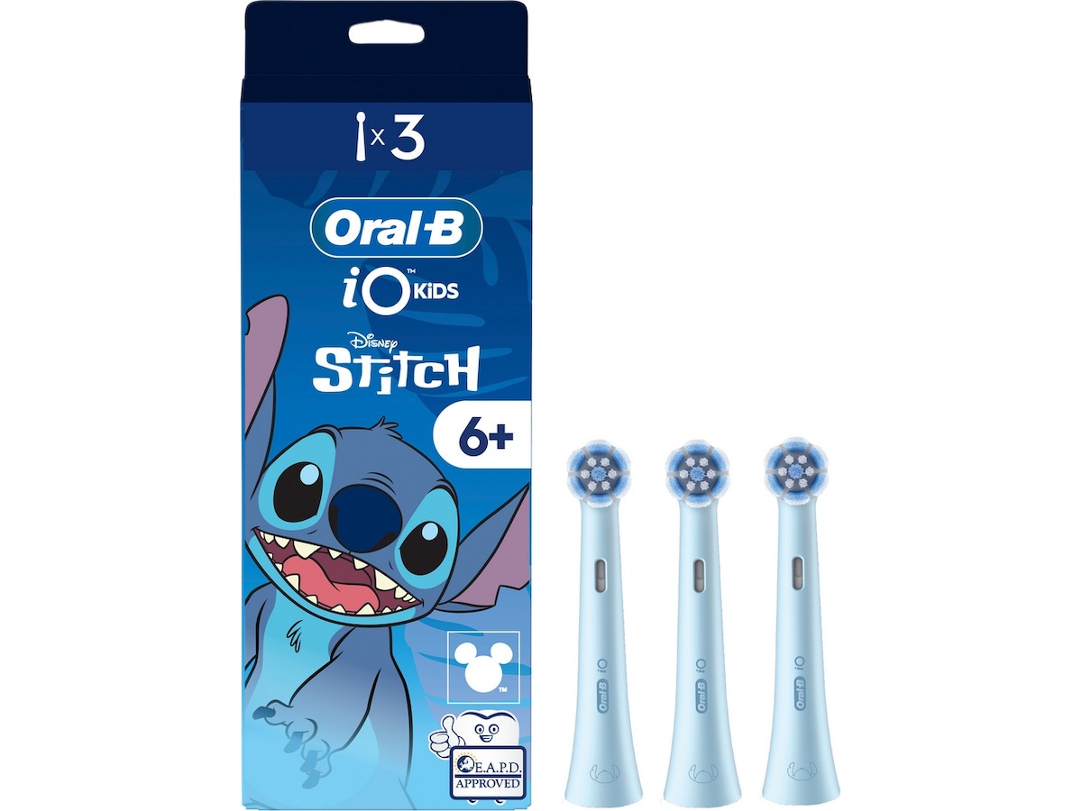 Oral-B iO Kids 6+ Disney Stitch børstehoder (3 stk) Tannbørstehoder