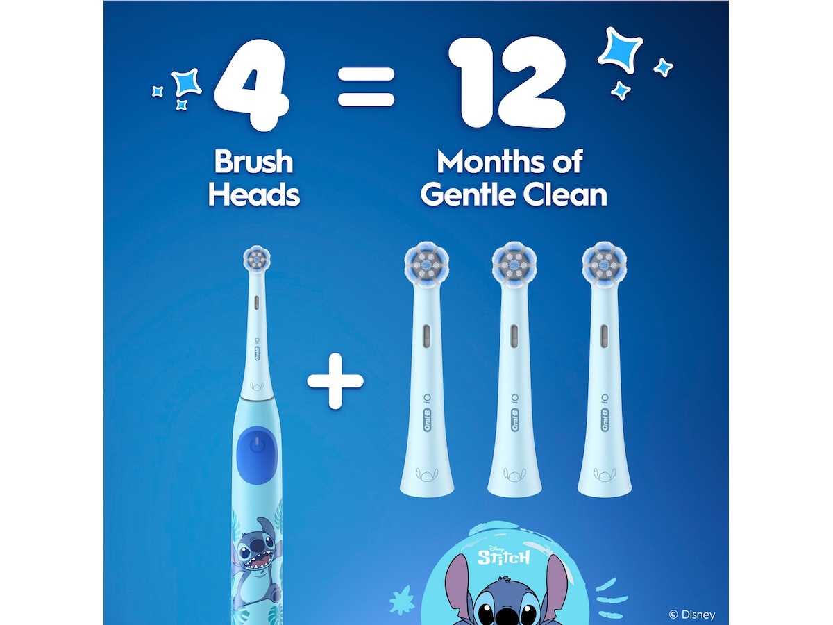 Oral-B iO Kids 6+ Disney Stitch børstehoder (3 stk) Tannbørstehoder