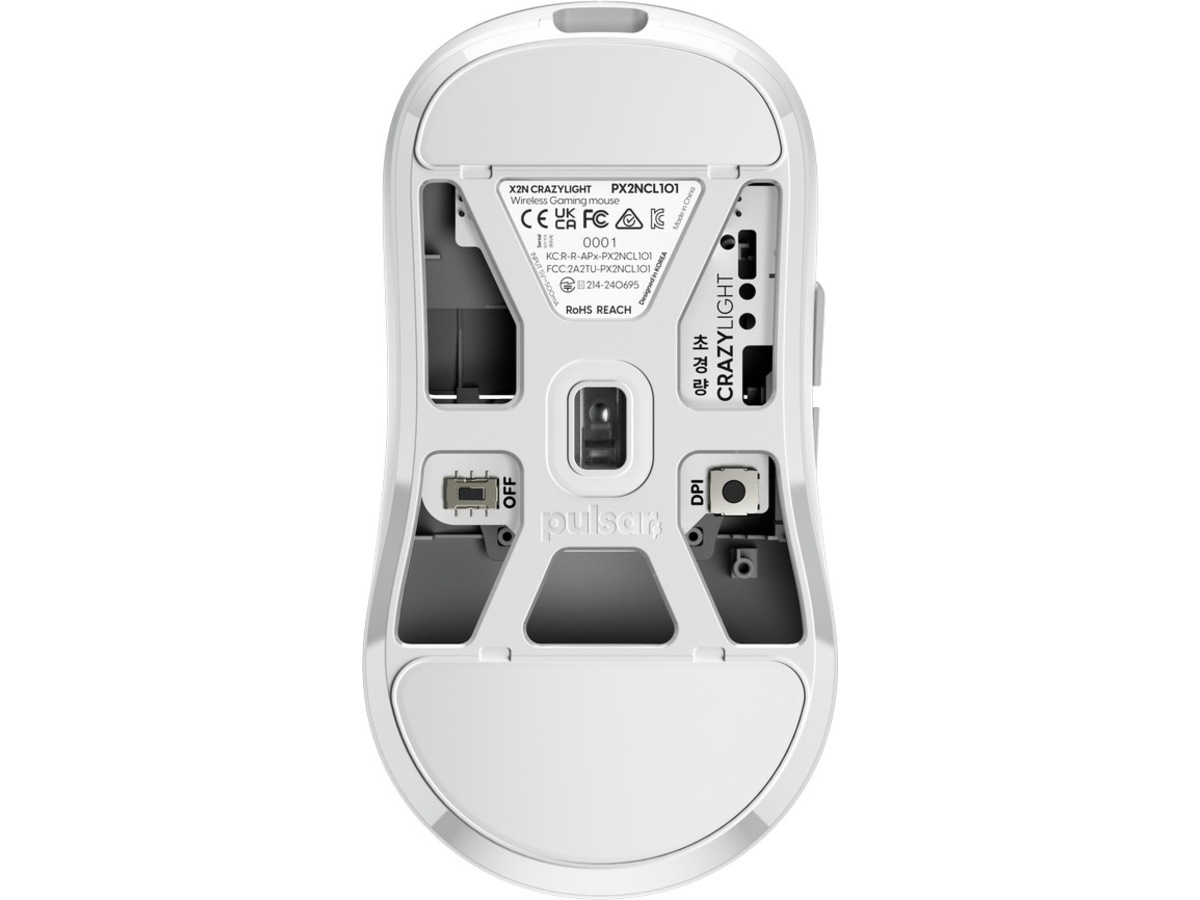 Pulsar X2N CrazyLight Mini gamingmus (hvit) Gamingmus